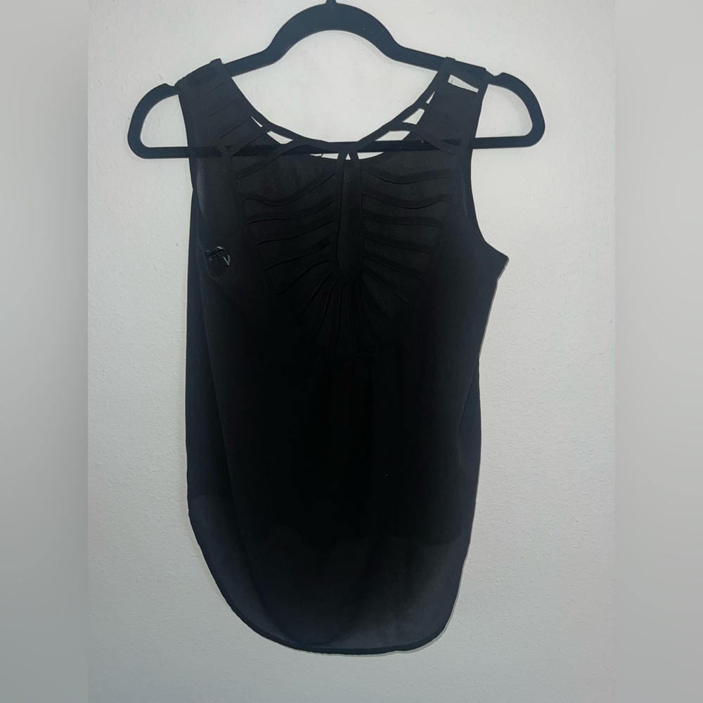 Sheer Black Sleeveless Top